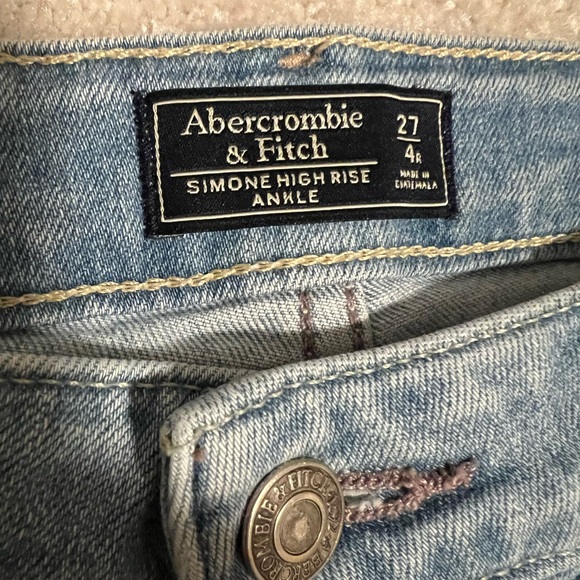 Abercrombie & Fitch Light Blue Distressed Skinny Jeans - Picture 2 of 4